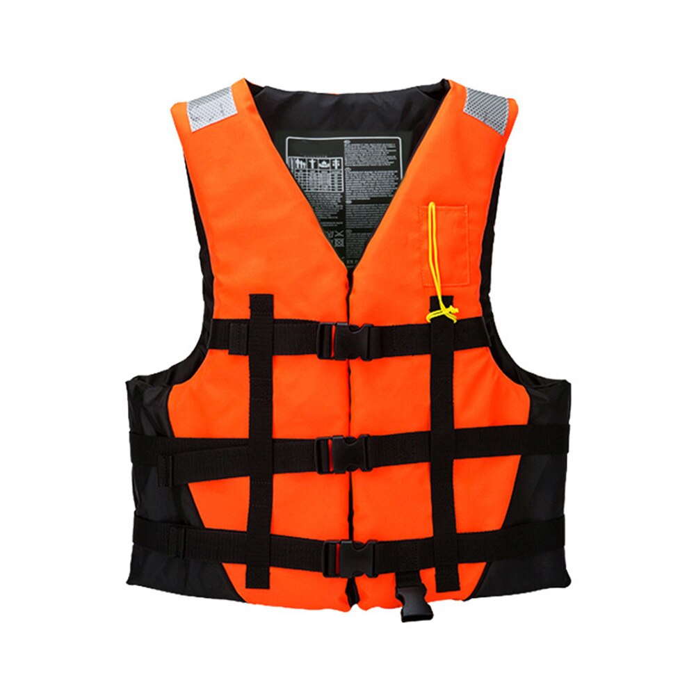 Adult Life Vest with Whistle Swimming Boat Drifting Water Sport Life EPE Jacket (Orange, Blue, Green): Orange / XL