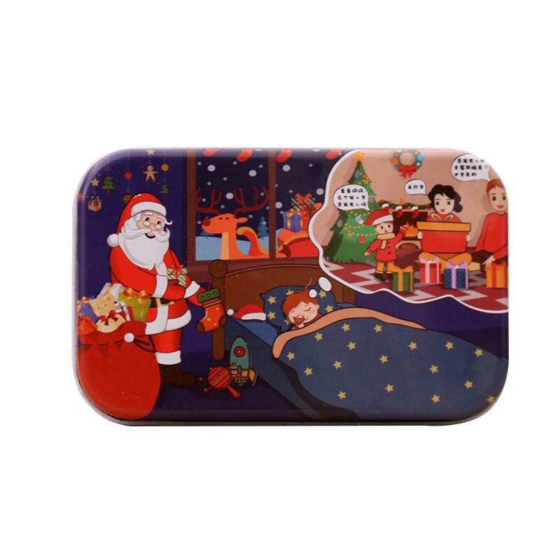 60 Stuks Van Kerstman Houten Puzzel Game Mini Houten Puzzel Kinderen Cartoon Puzzel Puzzel Puzzel Houten Diy