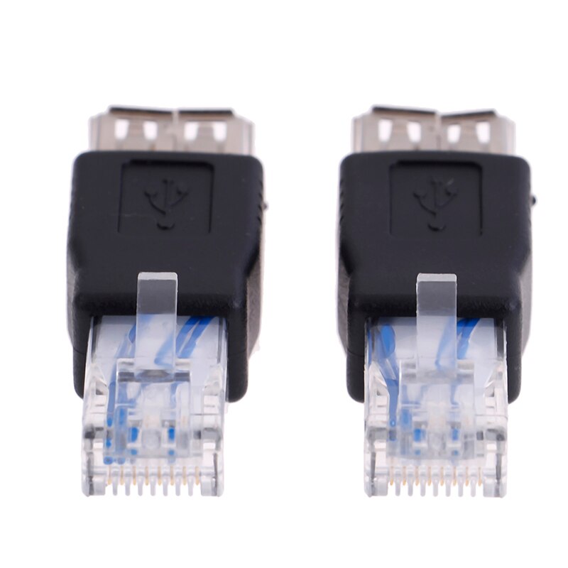 1Pc Ethernet RJ45 male to USB female connector converter adapter