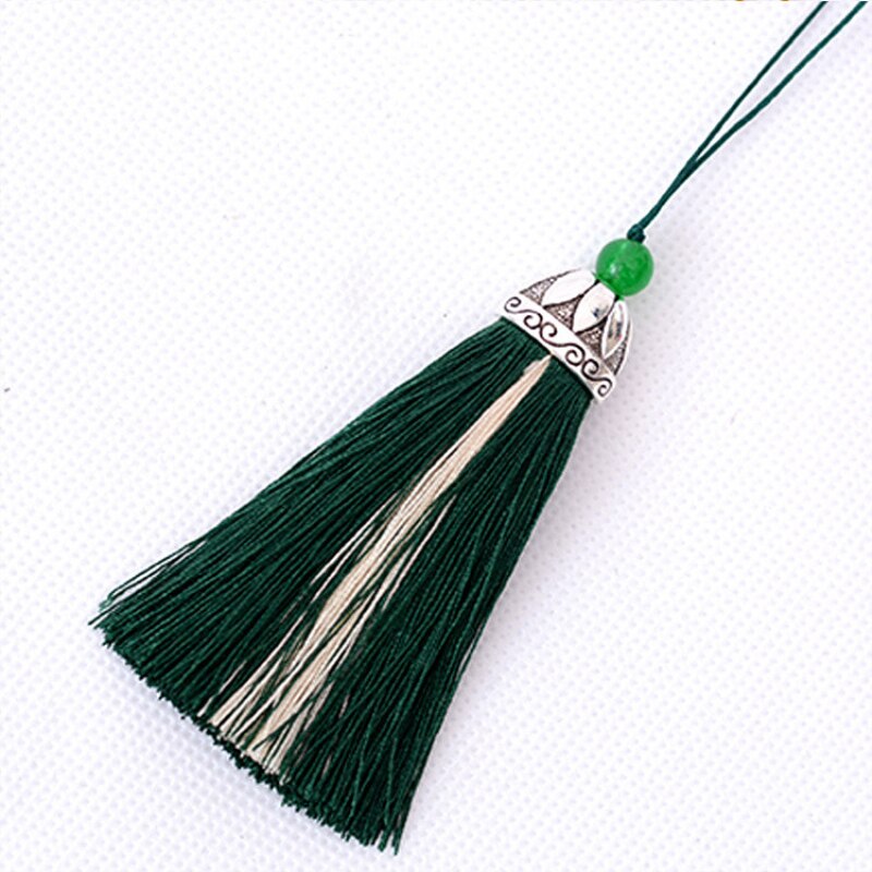 5Pcs Hat Tassels For Crafts Decorative Supplies DIY Home Textile Curtain Clothing Sewing Cord Tassel Fringe Trim: Dark green