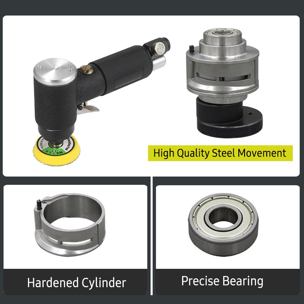 Air Sander 2 Inch 3 Inch Pneumatic Sander Air-operated Polisher Waxer Polishing for Auto Body Work Furniture Metal Surface