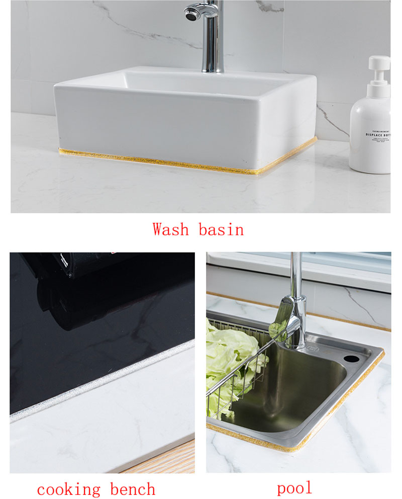 Ceramic Tile Mildewproof Gap Tape Self-adhesive Kitchen Waterproof Sticker Bathroom Beautiful Seam Tape Edge Decoration 1roll 6m