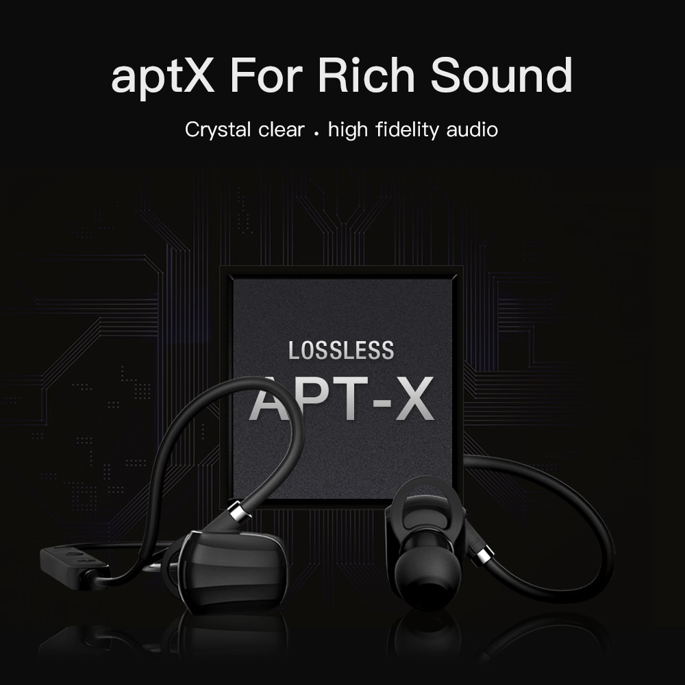 GGMM Wireless Bluetooth Earphone Headphones Sports Earbuds IPX4 Waterproof Headset With Mic Super Bass Headphones Support APT-X