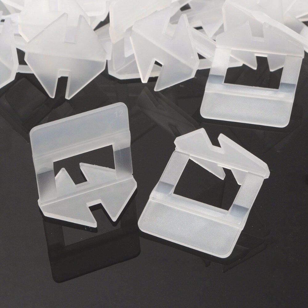 Flisejævningssystem 200x clips kit væg gulv fliser spacer flise værktøj 1.0mm 3.5cm x 3.5cm