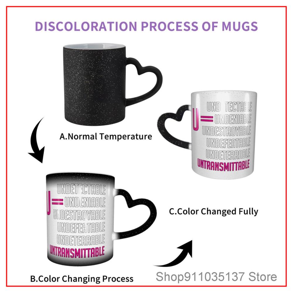 U = U indétectable = non transmettable noir café K tasses tasses en verre tazas ensemble jetable solo support beignet vert montagne k