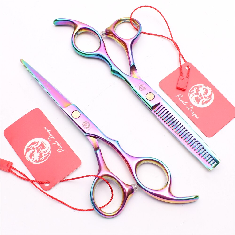 Z1005 6" JP Steel Purple Dragon Multi Hairdressing Thinning Shears Regular Scissors Style Tools Human Hair Scissors