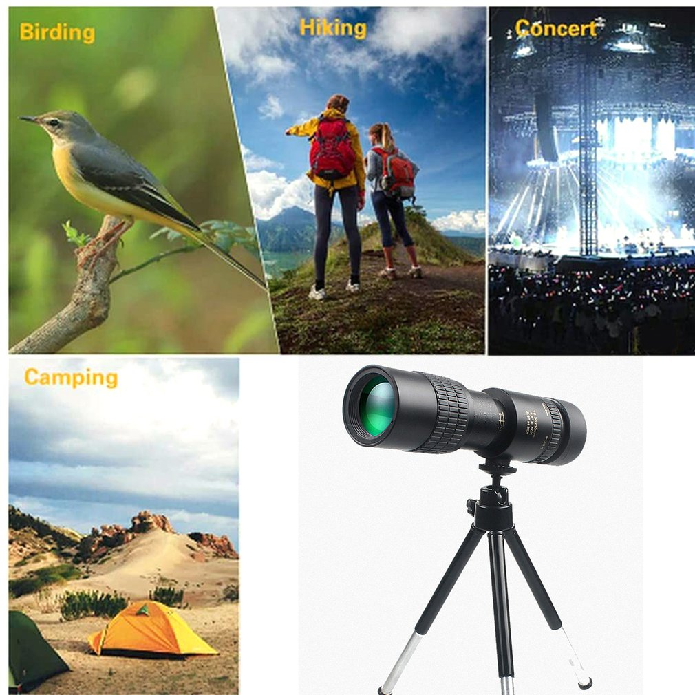 4K 10-300X40mm Super Tele Zoom Monoculaire Telescoop Waterdicht Fogproof Monoculaire Met Smartphone Houder &amp; Statief