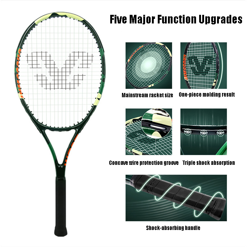 Professionelle Tennis Schläger Einzigen Erwachsenen Carbon Paddle Männer Frauen Universal-Set Mit Tasche Trainer Over Ball Padel Für Erwachsene-40