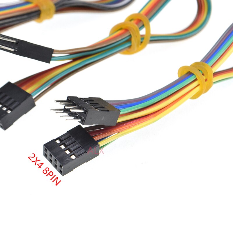 5PCS 20CM double row DUPONT LINE DUPONT connector plug with wire jumper cable 2.54MM 2*2/3/4/5/6/7/8/9/10 PIN P male to female