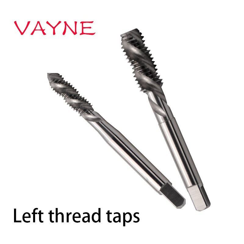 HSSE Left Hand Fine Thread Spiral Fluted tap M3 M4 M5 M6 M7 M8 M9 M10 M12 X0.35L X0.75L X1.25L X1.5L Machine Screw Thread taps