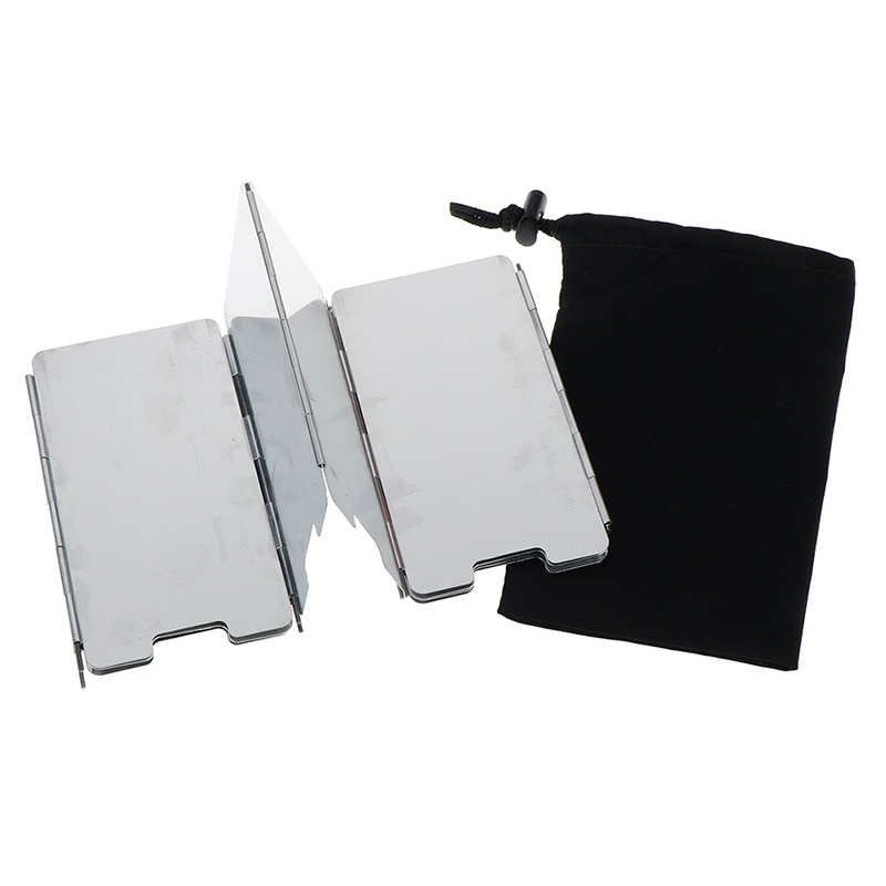 9 plates Fold Camping Cooker Gas Stove Wind Shield Screen Foldable Outdoor
