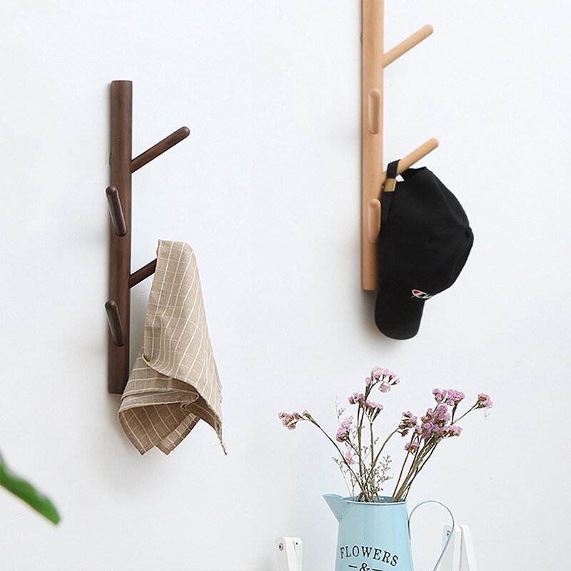 Rzemieślnicze gałąź drzewa wieszak na płaszcze drewniane klucze stojak ścienny wiszący na ubrania kapelusz organizator