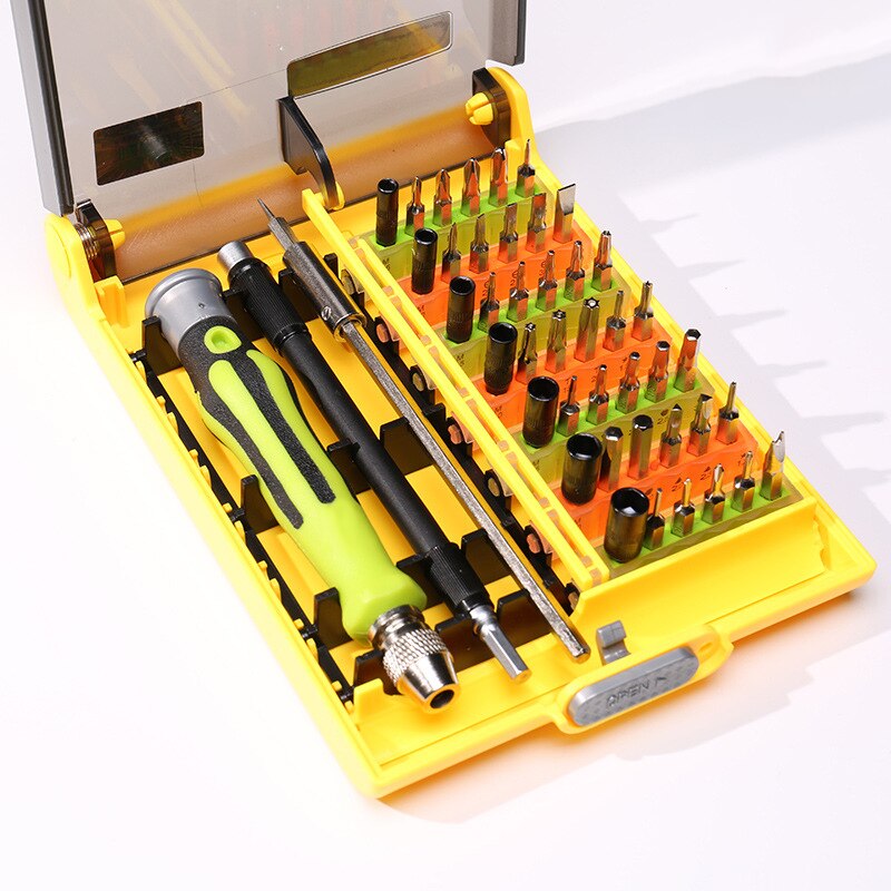 45-- in- -1 schroevendraaierset, schroevendraaierbits, precisie-demontagegereedschap voor computer- en mobiele telefoonreparaties van h-best