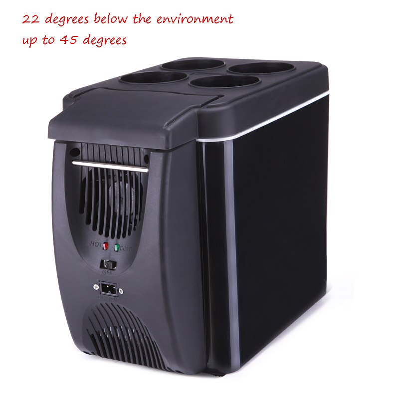 12V Refrigerator Freezer Heater 6L Mini Car Fridge Cooler & Warmer Electric Fridge Portable Icebox Travel Refrigerator