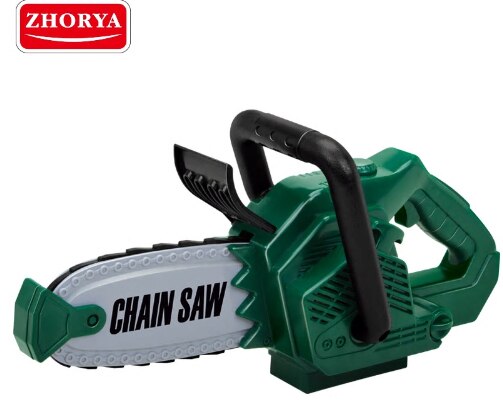 Zhorya Pretend Play Rotating Chainsaw with Sound Simulation Repair Tool Toys House Play Early Educational Toy for Children Boys: Green