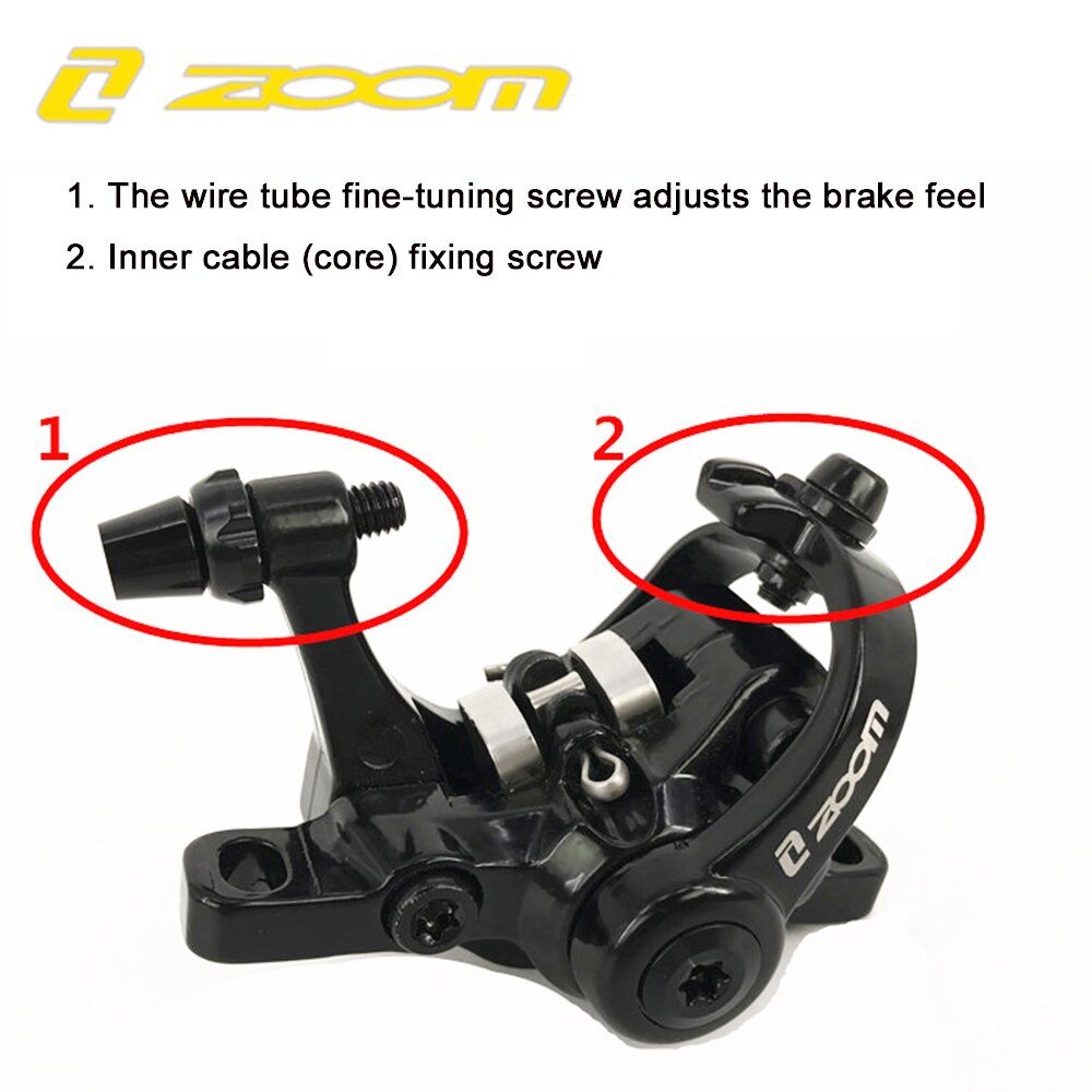 Zoom Fiets Remmen Mtb Fiets Voor Achter Brake Aluminium Mechanische Disc Bidirectionele Remklauw Met Disc F160 R160