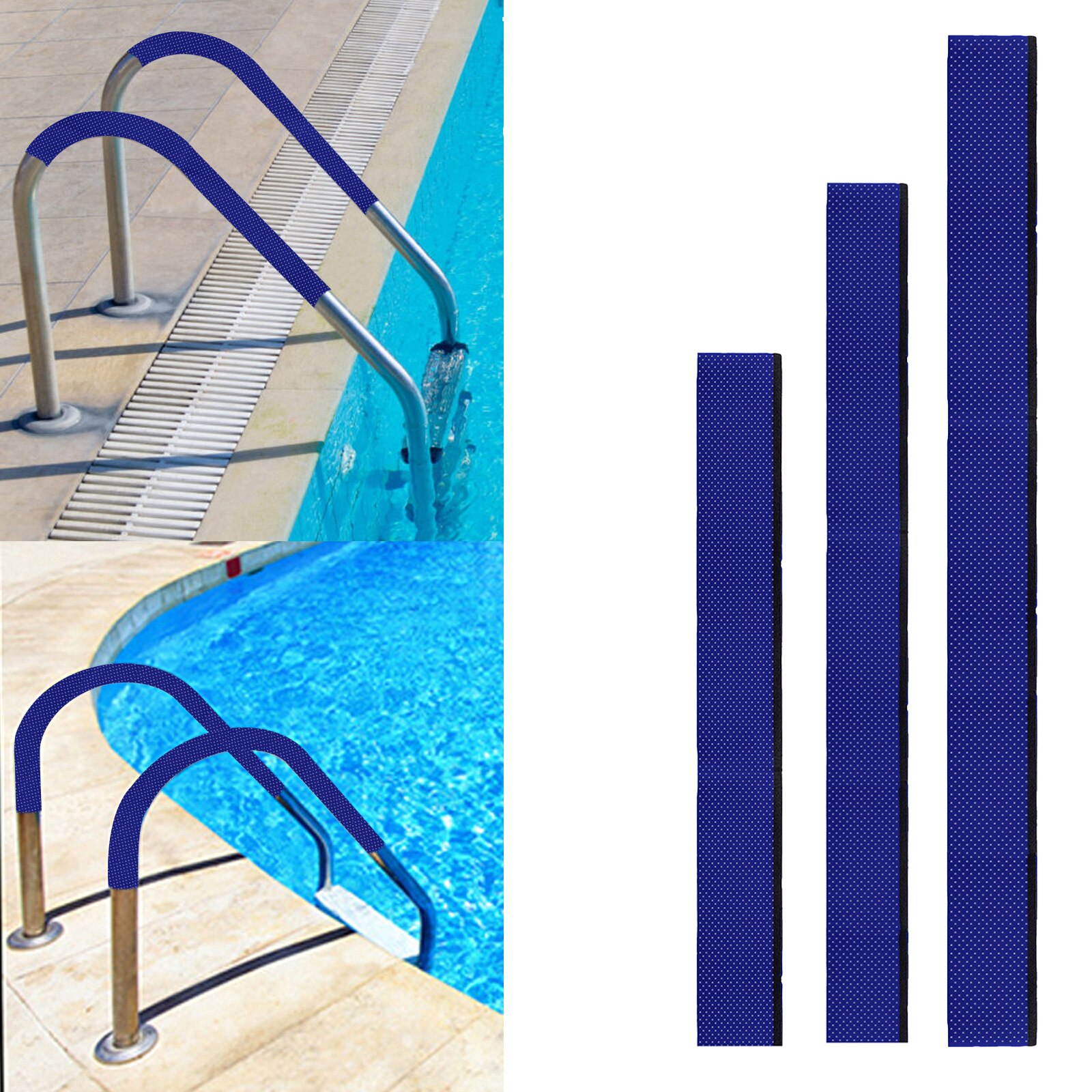Soft Safety Pool Handrail Cover Armrest Cover Rail Cover for Swimming Pool Railing Grip Seniors Handicapped People Royal Blue