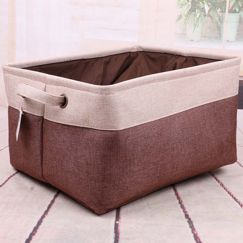 Cesta grande de lino y algodón para la colada, cesto plegable para ropa sucia, organizador de almacenamiento duradero, juguetes de habitación para niños, 2 tamaños