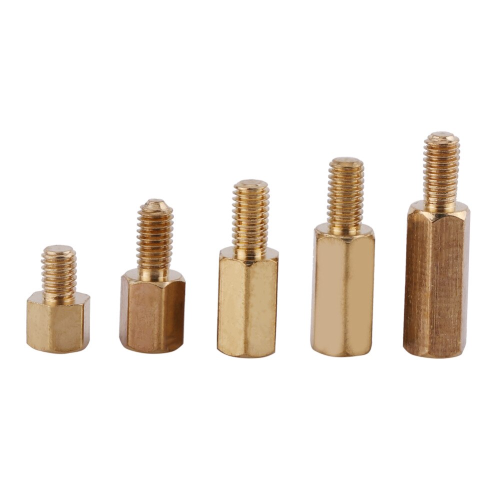 Juego de separadores M3 de latón, separador hexagonal macho y hembra, tablero espaciador, tornillos hexagonales, juego surtido de tuercas, herramientas de carpintería, 300 unids/set por juego