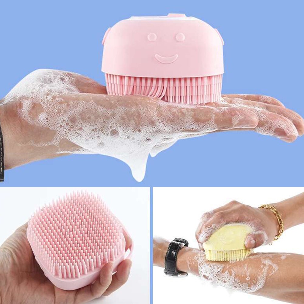 Hond Shampoo Borstel Kat Massage Kam Grooming Scrubber Borstel Voor Zwemmen Korte Haar Zachte Siliconen Rubber Borstels