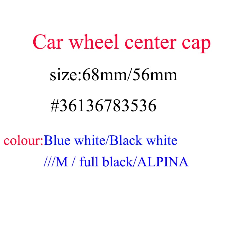 40 kpl oem blue whtie musta auton pyörän keskikorkkien kansi 1 3 5 6 7 x z 68mm 2.67 " 10 tappia 36136783536