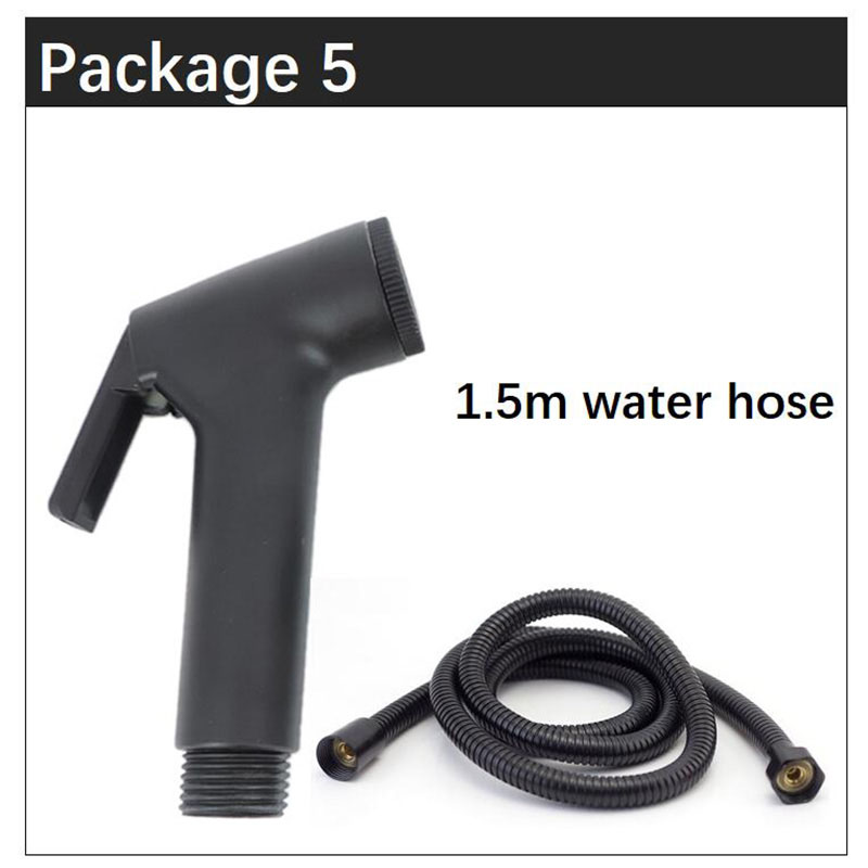 ABS Zwart Toiletsproeier kraan kit bidet Watersproeier klysma Badkamer schoner douchekop slang wc douchette kraan accessoires a1: Paars