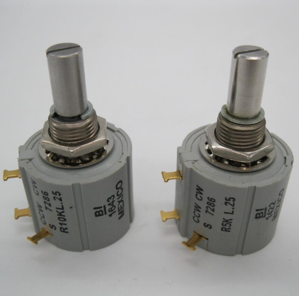 Mehrgang-Potentiometer 10 Ring stickmaschine ersatzteile-CCW CW S 7286 R5K L.25, BI Mexiko 2 Watt rotierend Wirewound R5K