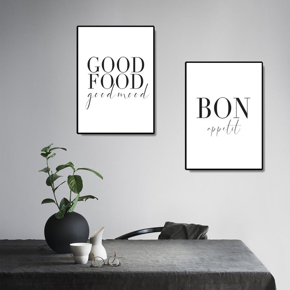 Frameless Picture Beautiful Black White Words Wall Art Poster Professionally Printed Decorative Wall Art Poster