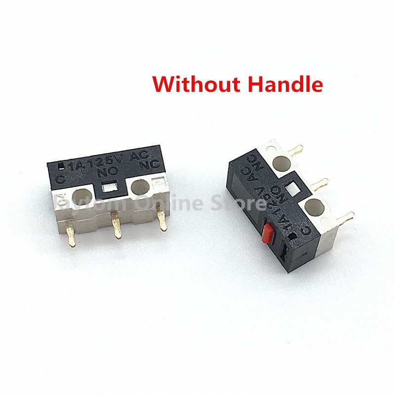 10 pcs Eindschakelaar Drukknop 1A 125 V AC Muis Switch 3 Pins Micro Schakelaar: without Handle