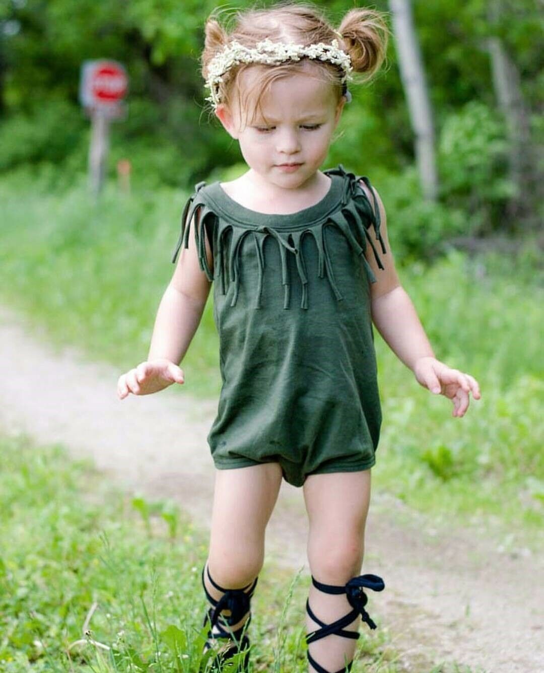 Babymeisjes jongen schattige peuter zwart/groene kleding jumpsuit bodysuit outfits