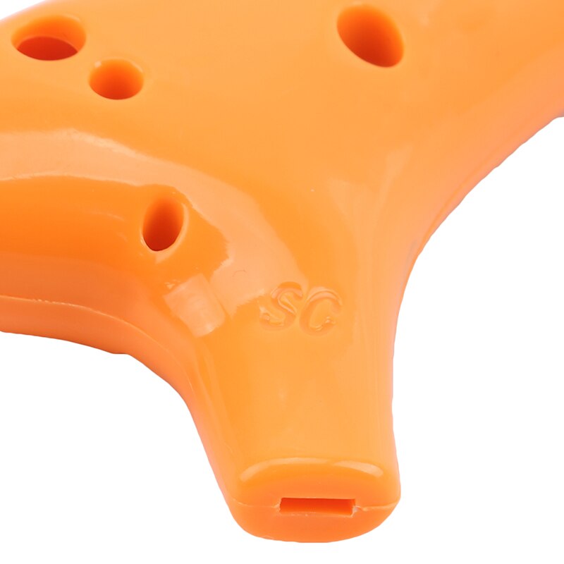 Ocarina de plástico de 12 agujeros instrumento clásico de tono Alto C con cordón, partitura de música, instrumento Musical antiroto para principiantes