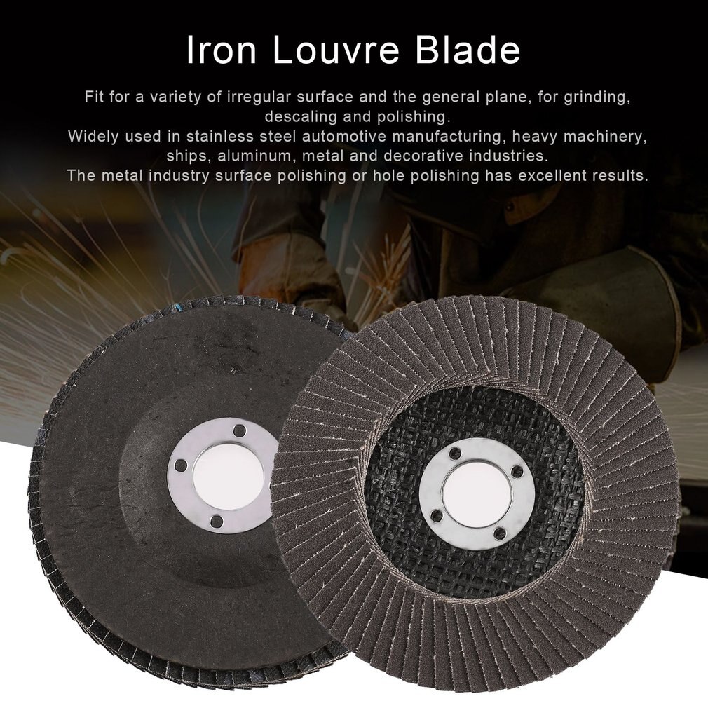 4" Louvre Blade 10PCS Net Cover 60# 80# 120# 18000rpm 80m/s Brown Corundum Abrasive for Grinding Descaling Polishing