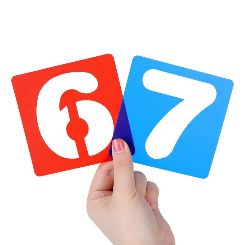 Hollow Numbers Alphabet Painting Template Kids Painting Learning Stencil Drawing Templates