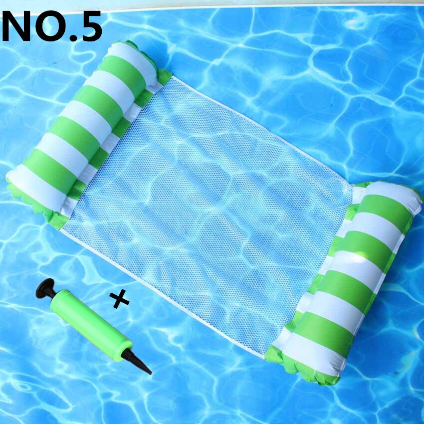 Pvc Zomer Opblaasbare Opvouwbare Drijvende Rij Zwembad Water Hangmat Strand Water Sport Lounger Stoel Luchtbedden Bed: NO.5