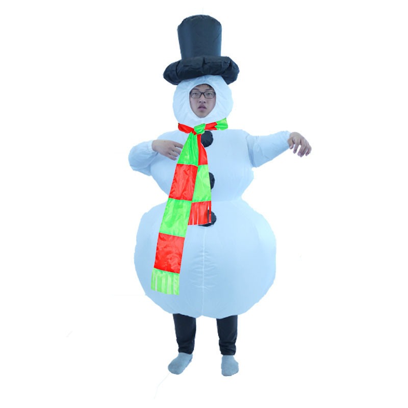 Aufblasbares Weihnachtsmann-Kostüm, Weihnachtsfeier, Rollenspiel-Requisite, Weihnachtsbaum, aufblasbarer Anzug für festliche Feiern: Armee Grün