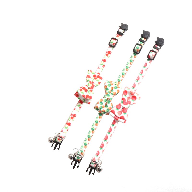 Djur katthalsband söt rosett katt klockhalsband halsband avokado frukt krage pilbåge justerbar små hundar valp halsband katt produkt