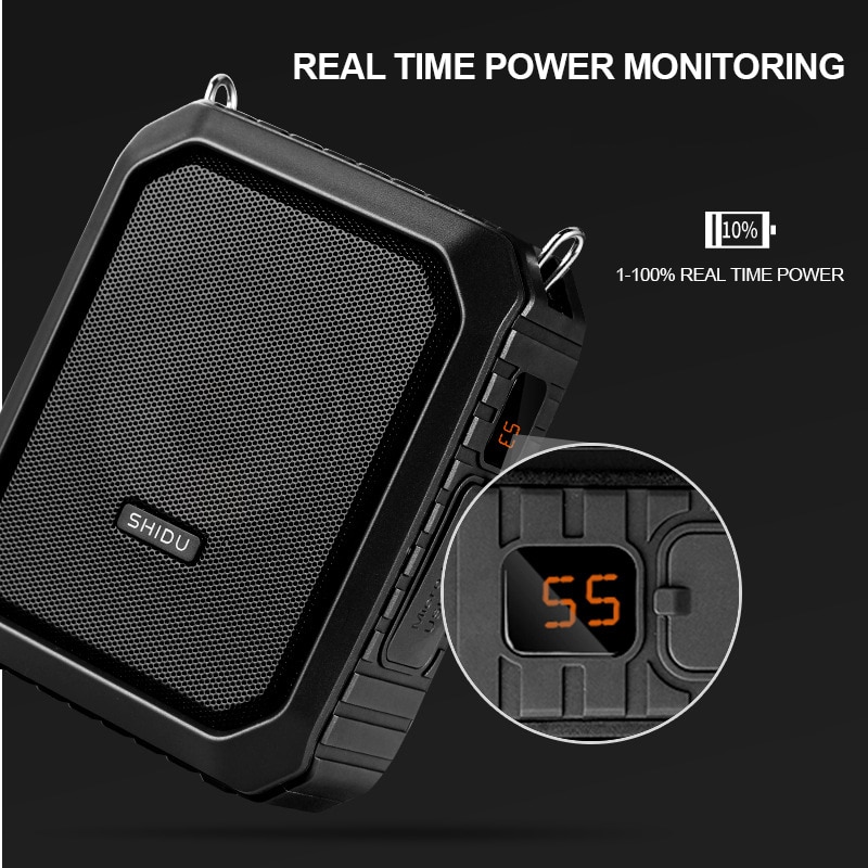18W Portable Bluetooth Voice Amplifier Wired/UHF Wireless Microphone IPX5 Waterproof Big Power Music USB Teachers Tour Speaker