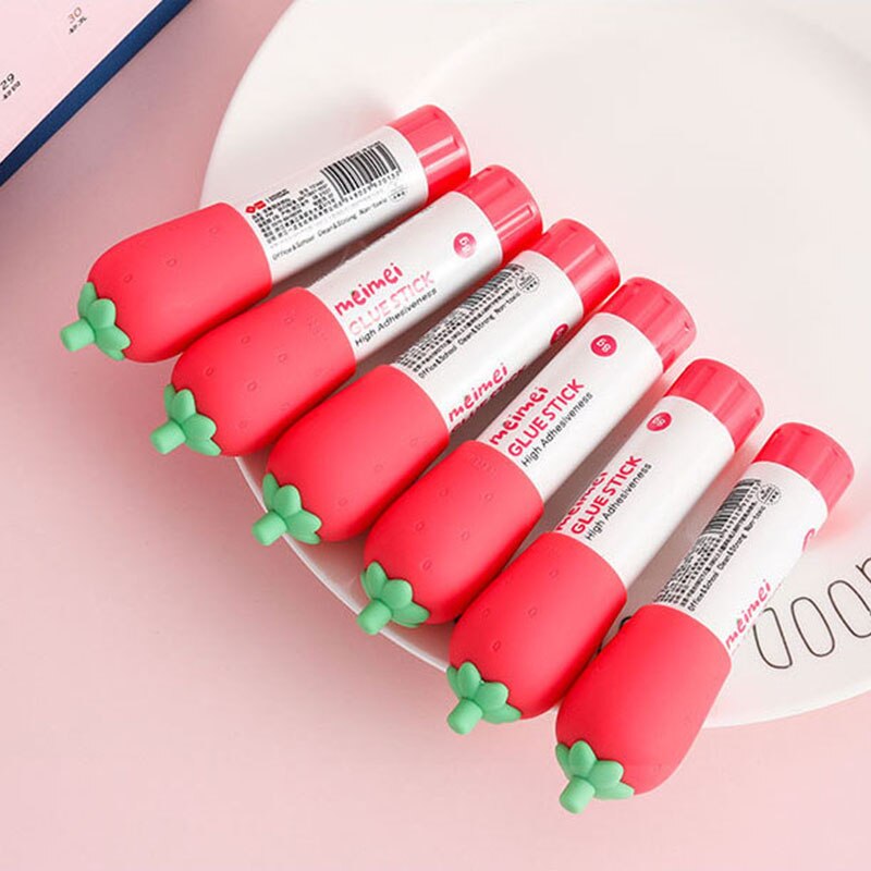 1 Pcs Cute 8g 15g Fruit Strawberry Solid Glue Sticks School Office Supplies Stationery High Viscosity Strong Adhesives
