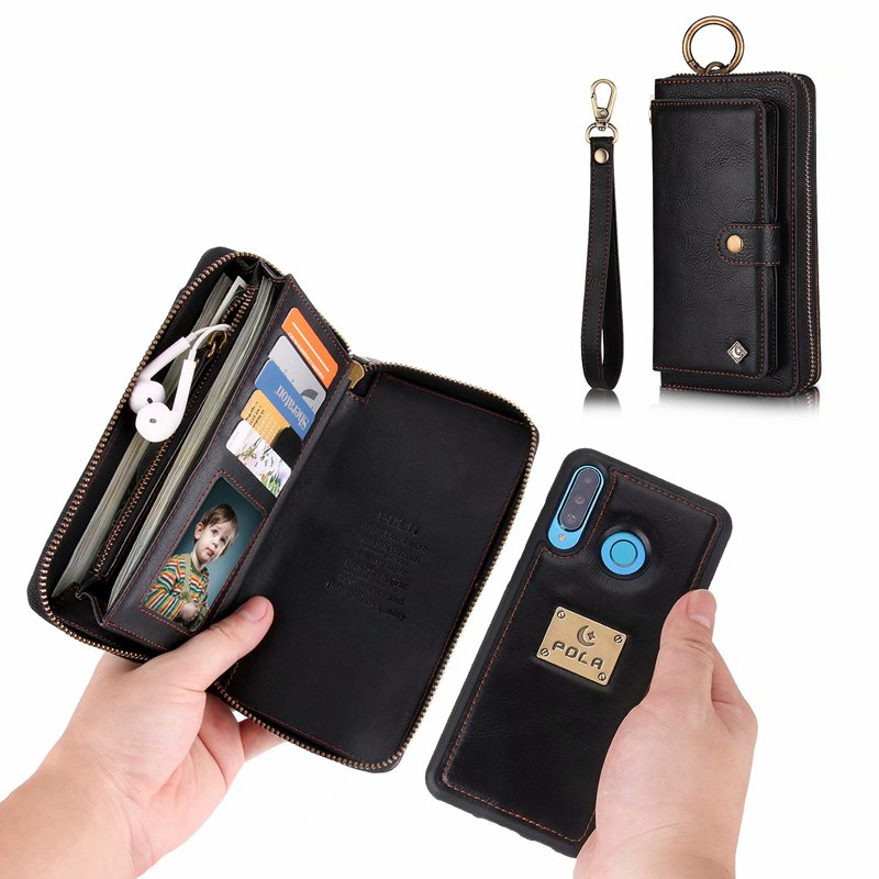 Purse Polsbandje Telefoon Case Voor coque huawei p30 pro lite nova4e Funda Etui Luxe Lederen Beschermende Portemonnee Telefoon Shell Cover tas
