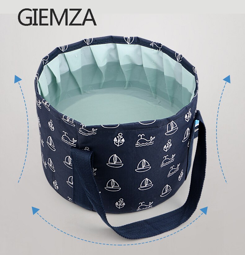 GIEMZA Folding Ice Bucket Bags Large BBQ Container Beer Champagne Outdoor Safe Accessories Blue Pink Water Pot