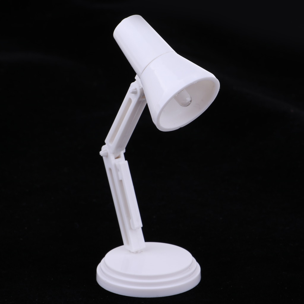 1/6 Scale LED Desk Lamp Light Furniture for Dollhouse Accessory Toys White