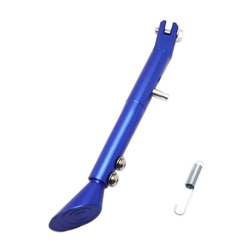 Supporto laterale per cavalletto per moto regolabile universale aggiornato in alluminio: Blu