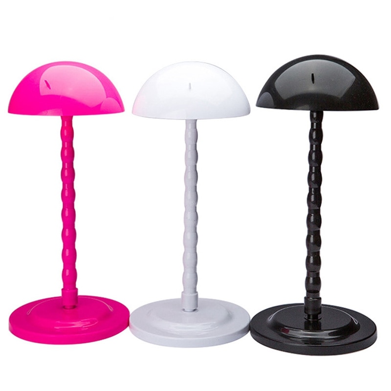Wig Stands Plastic Hat Display Wig Head Holders Mannequin Head/Stand Portable Wig Stand Use Hat for Styling Drying Display