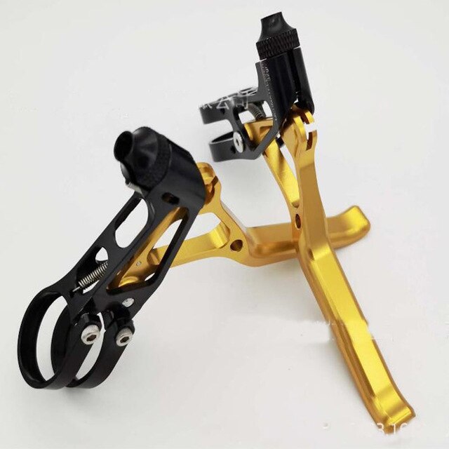 Litepro ultralet foldbar cykelbremsearm til brompton mtb 14 16 20 tommer foldecykel styr bremsearm farveplettering: Guld