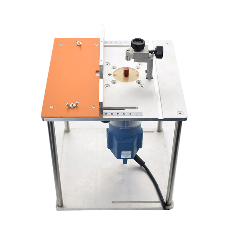 Router Table Aluminium Insert Plate Electric wood milling flip board with Miter Gauge Guide Table Saw Woodworking workbench