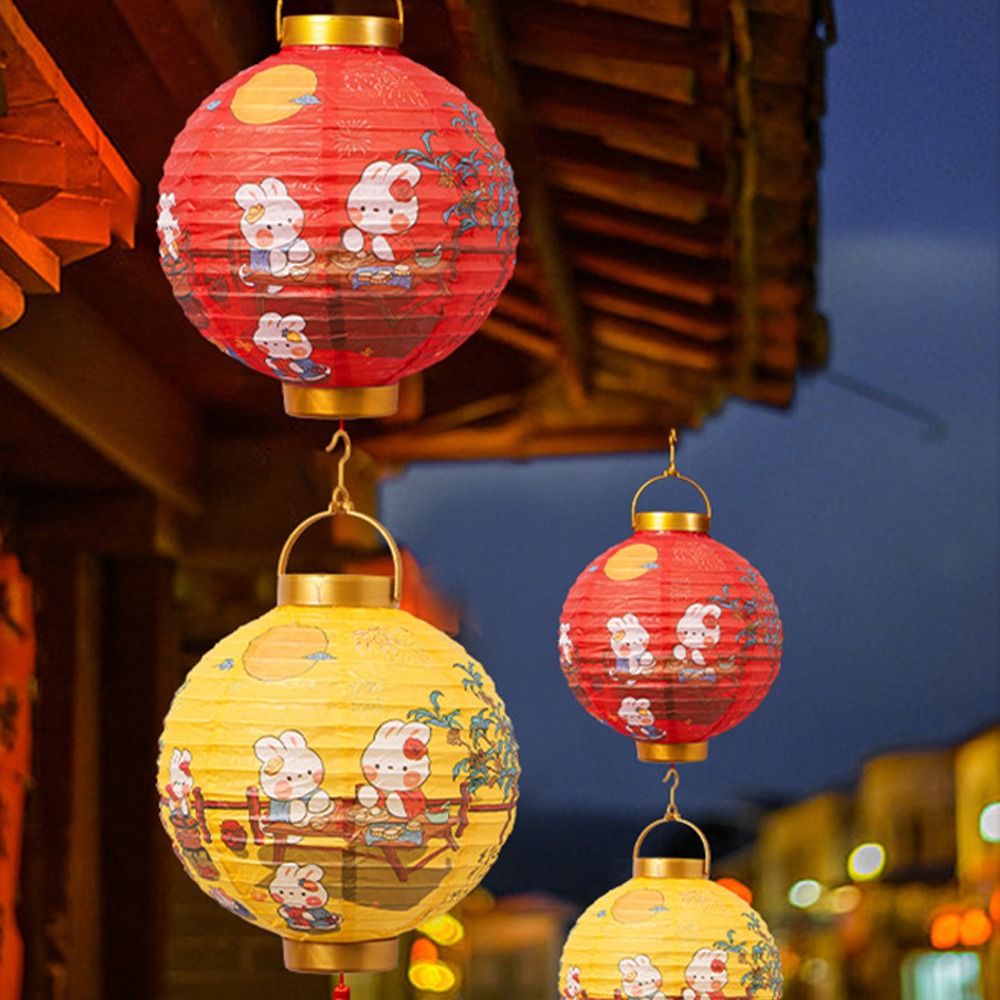 Chinese Style Chinese Style Lantern Cute Rabbit Traditional Festival Festival Antique Lantern Hanging Good Luck