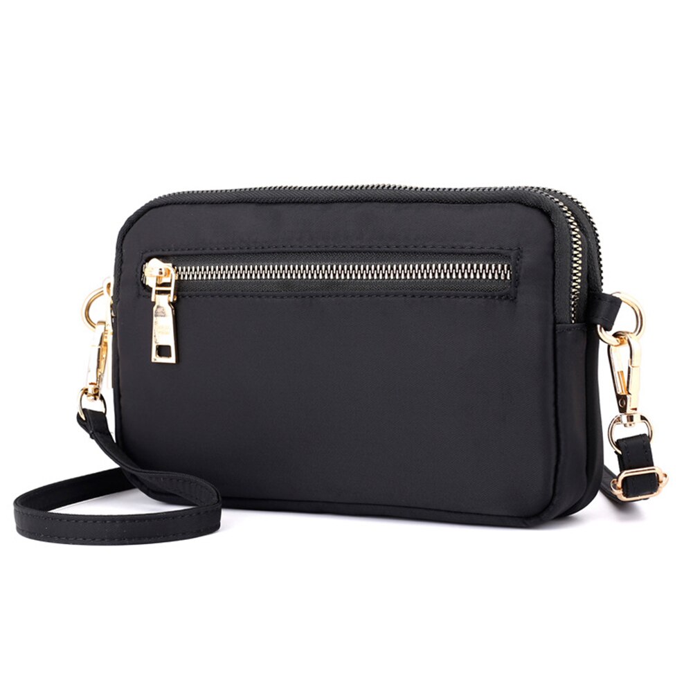 Crossbody Bags For Women Women Mini Mobile Bag Waterproof Nylon Lightweight Women Messenger Bags Carteira Feminina: black