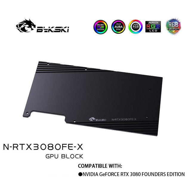 Bykski 3060 3070 3080 3090 GPU Wasser Kühlung Backplate, Vollständige Palette Von Grafikkarte Backplane, VGA Wasser Block Backplates