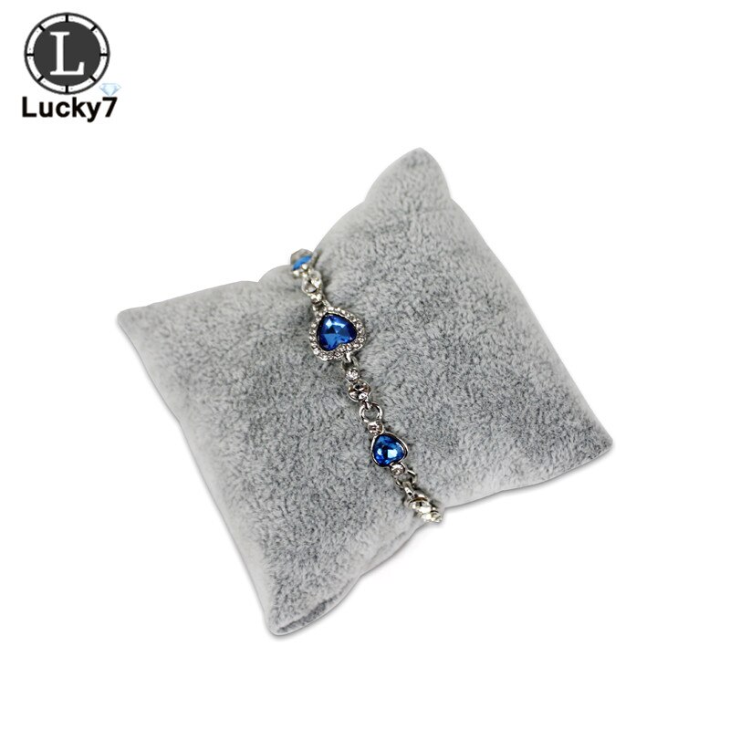 1pc Grey Velvet Watch Pillow Jewellery Display Props Flannel Bracelet Display Watch Storage Display Pillow Display Stand Jewelry