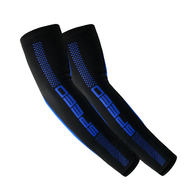 Basketball Cycling Sleeve For Men Arm Warmers Goth Bicycle Hoses Running Protection Volleyball Sunscreen Bands Cuffs: Blue / M